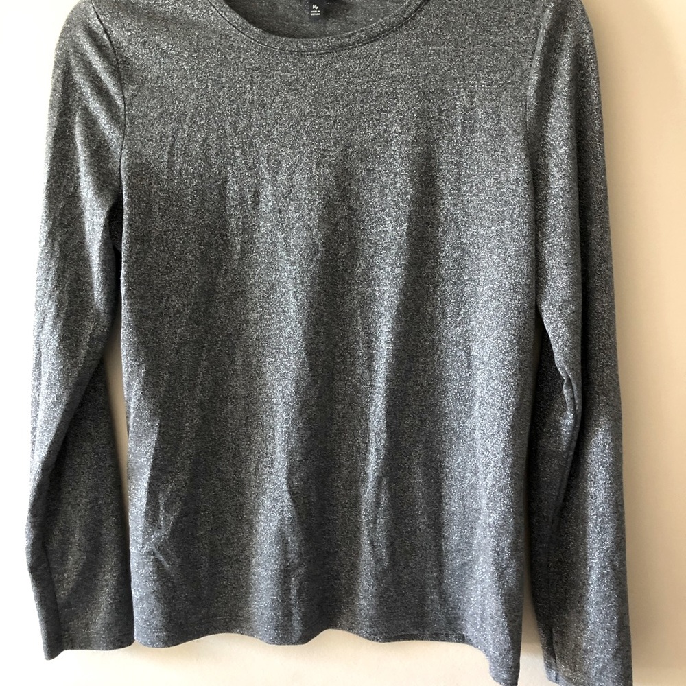 Metallic shirt .